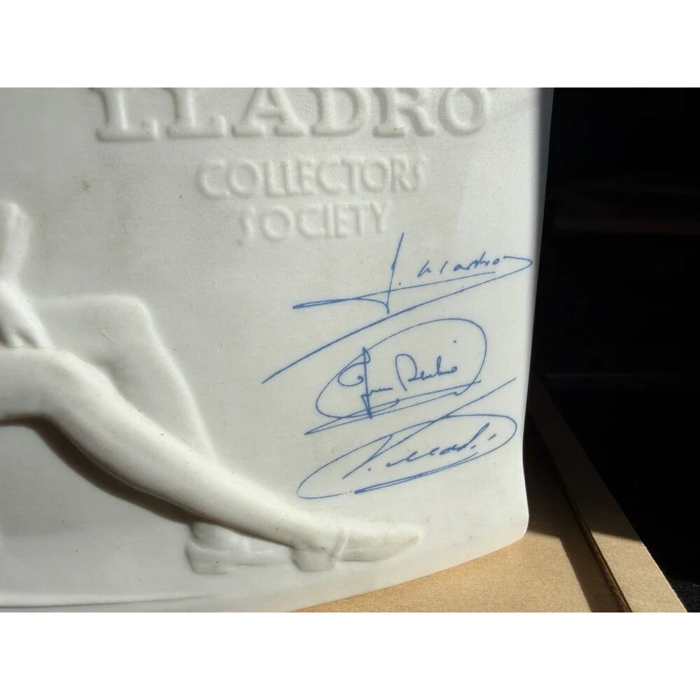 Vintage Lladro Collectors SocietyDon Quixote Bisque PorcelainPlaque